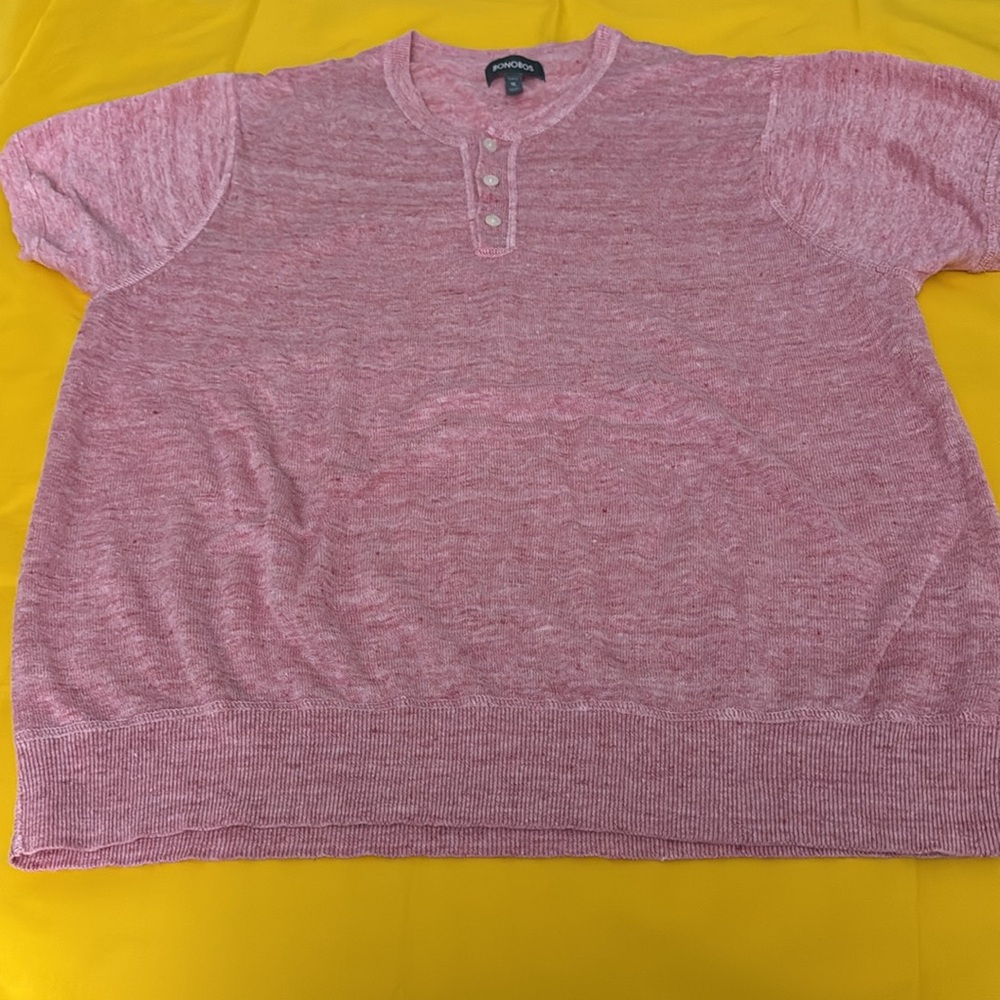 Bonobos ultra sexy Slim Fit  100% Linen party Top.(XL) Excellent Pre-Owned.